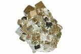 Shiny, Cubic Pyrite Crystal Cluster - Peru #178380-2